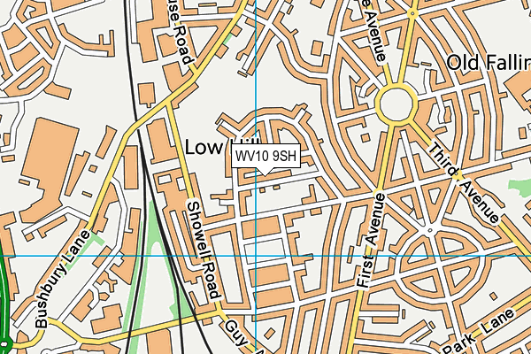 WV10 9SH map - OS VectorMap District (Ordnance Survey)