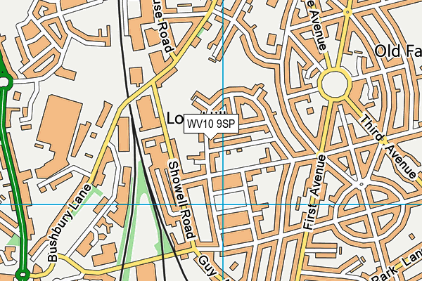 WV10 9SP map - OS VectorMap District (Ordnance Survey)