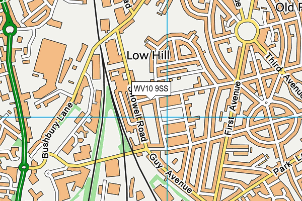 WV10 9SS map - OS VectorMap District (Ordnance Survey)