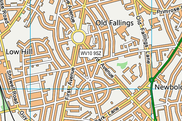 WV10 9SZ map - OS VectorMap District (Ordnance Survey)