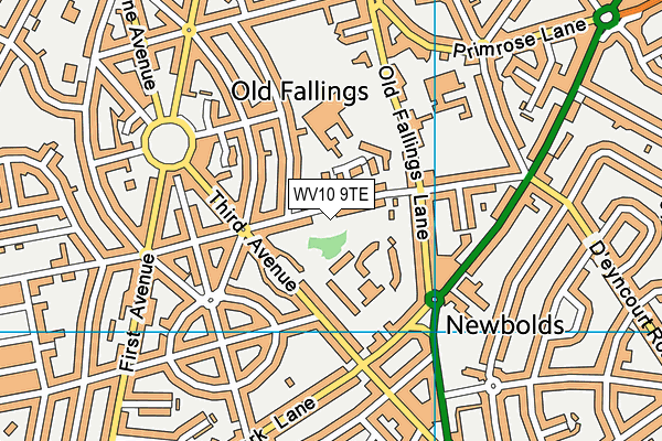 WV10 9TE map - OS VectorMap District (Ordnance Survey)