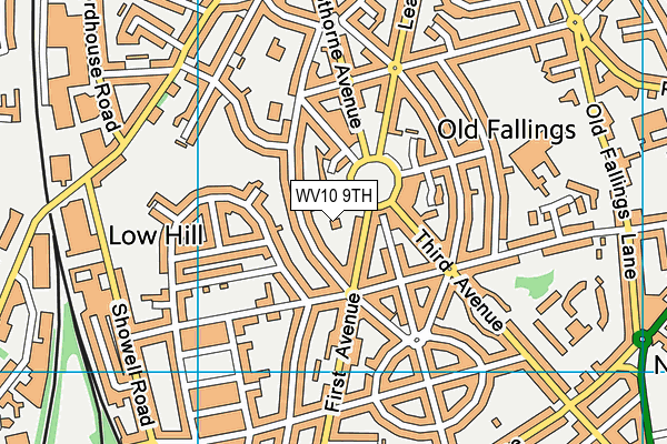 WV10 9TH map - OS VectorMap District (Ordnance Survey)
