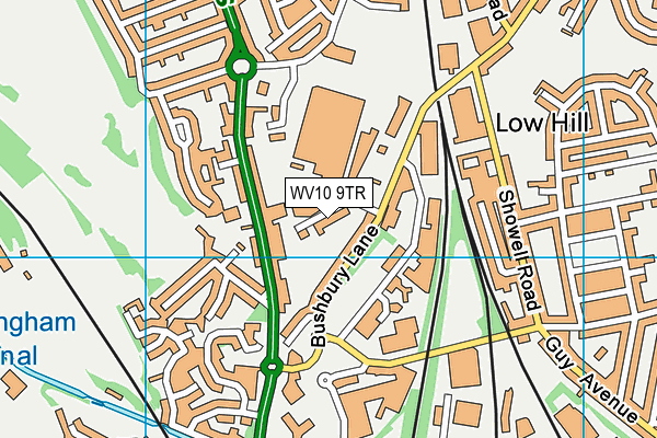 Bushbury Lane Academy map (WV10 9TR) - OS VectorMap District (Ordnance Survey)