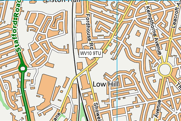 WV10 9TU map - OS VectorMap District (Ordnance Survey)