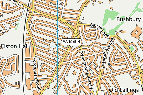 WV10 9UN map - OS VectorMap District (Ordnance Survey)