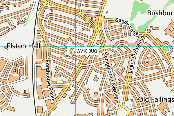 WV10 9UQ map - OS VectorMap District (Ordnance Survey)