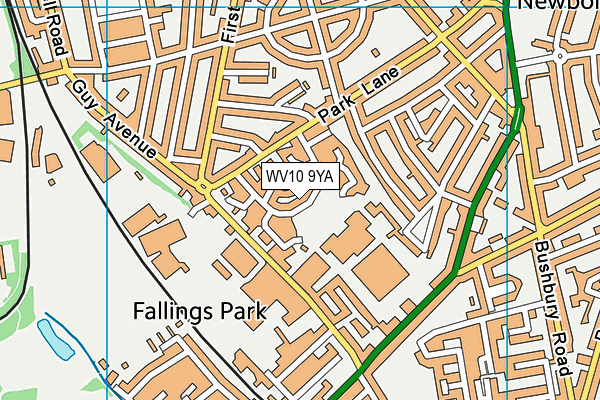 WV10 9YA map - OS VectorMap District (Ordnance Survey)