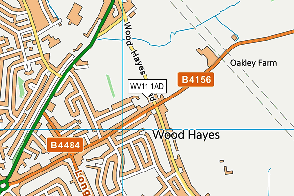 WV11 1AD map - OS VectorMap District (Ordnance Survey)