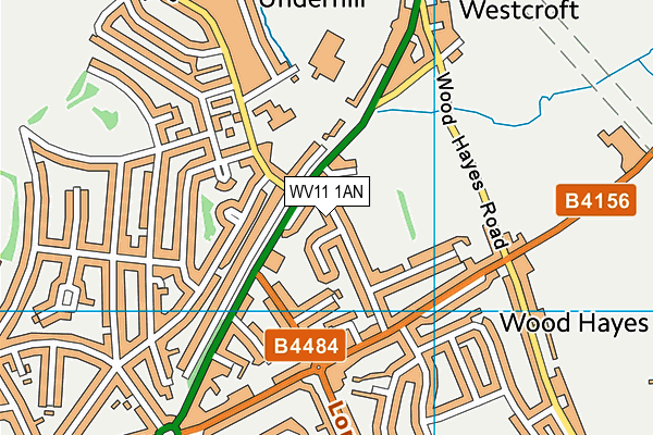 WV11 1AN map - OS VectorMap District (Ordnance Survey)