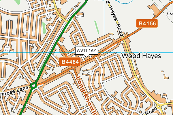 WV11 1AZ map - OS VectorMap District (Ordnance Survey)