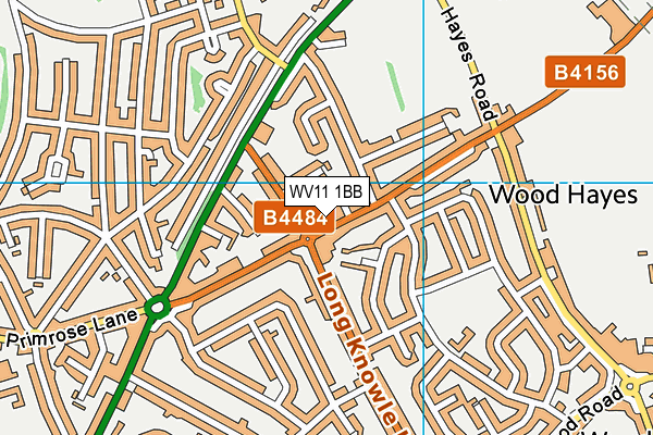 WV11 1BB map - OS VectorMap District (Ordnance Survey)