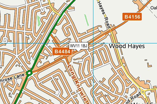 WV11 1BJ map - OS VectorMap District (Ordnance Survey)