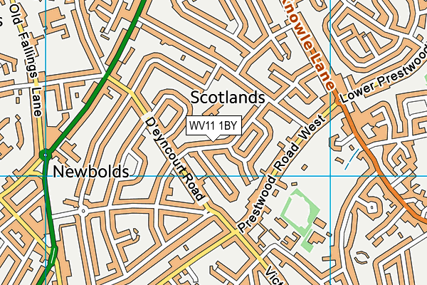 WV11 1BY map - OS VectorMap District (Ordnance Survey)