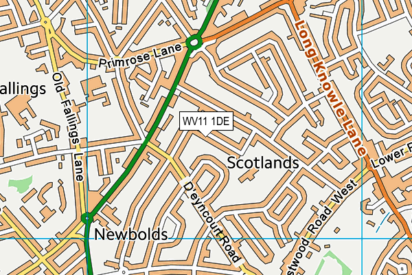 WV11 1DE map - OS VectorMap District (Ordnance Survey)