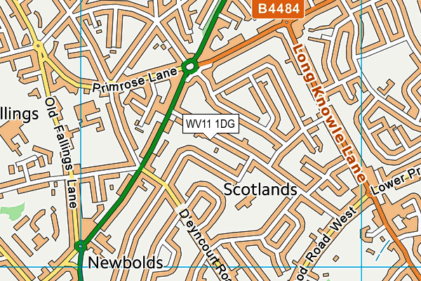 WV11 1DG map - OS VectorMap District (Ordnance Survey)