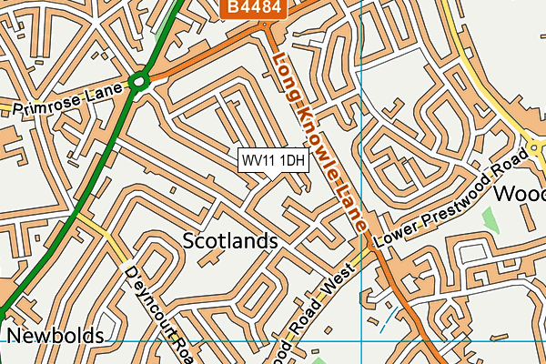 WV11 1DH map - OS VectorMap District (Ordnance Survey)