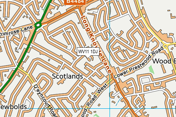 WV11 1DJ map - OS VectorMap District (Ordnance Survey)