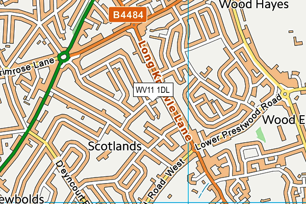 WV11 1DL map - OS VectorMap District (Ordnance Survey)