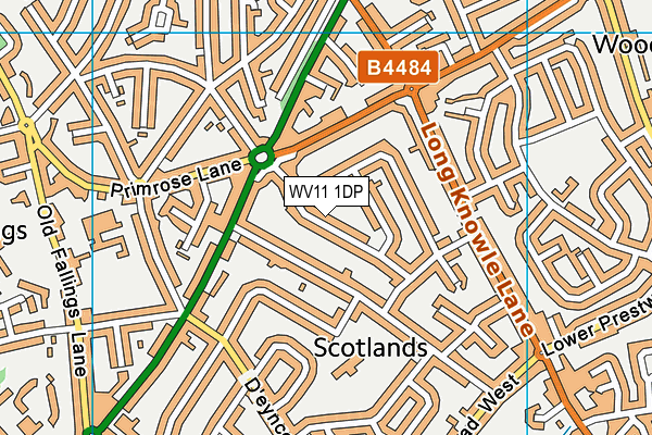 WV11 1DP map - OS VectorMap District (Ordnance Survey)