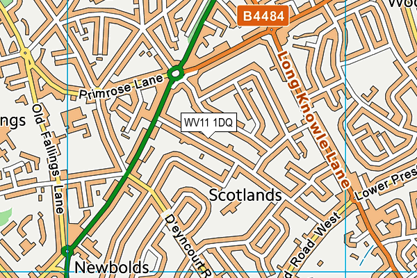 WV11 1DQ map - OS VectorMap District (Ordnance Survey)