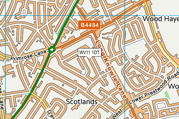 WV11 1DT map - OS VectorMap District (Ordnance Survey)