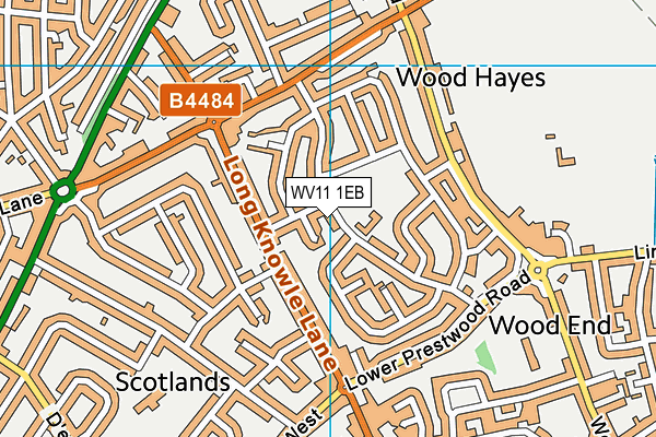 WV11 1EB map - OS VectorMap District (Ordnance Survey)