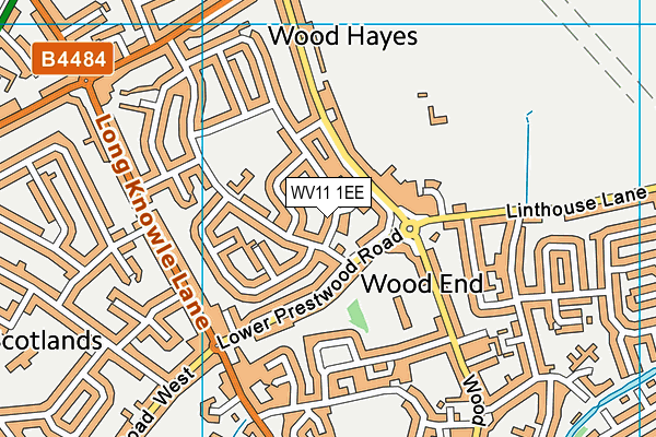 WV11 1EE map - OS VectorMap District (Ordnance Survey)