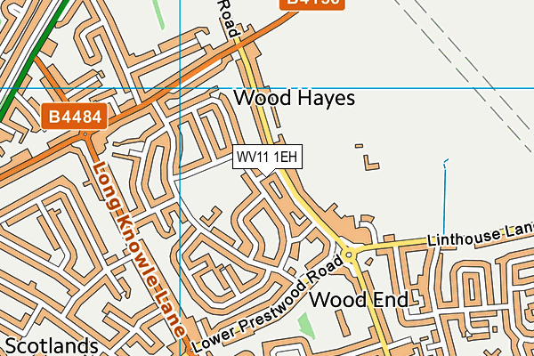 WV11 1EH map - OS VectorMap District (Ordnance Survey)