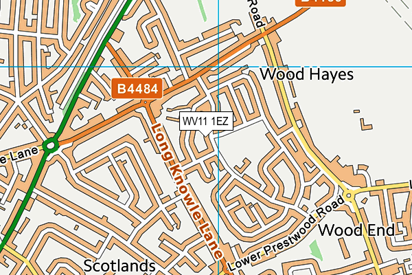 WV11 1EZ map - OS VectorMap District (Ordnance Survey)