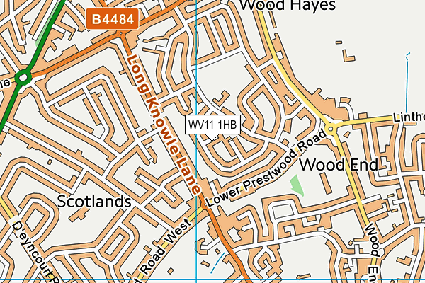 WV11 1HB map - OS VectorMap District (Ordnance Survey)