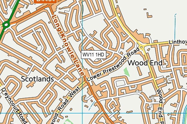 WV11 1HD map - OS VectorMap District (Ordnance Survey)