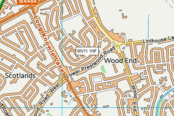 WV11 1HF map - OS VectorMap District (Ordnance Survey)