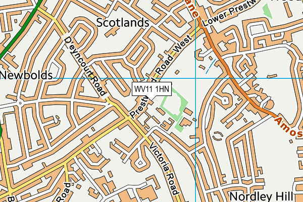 WV11 1HN map - OS VectorMap District (Ordnance Survey)