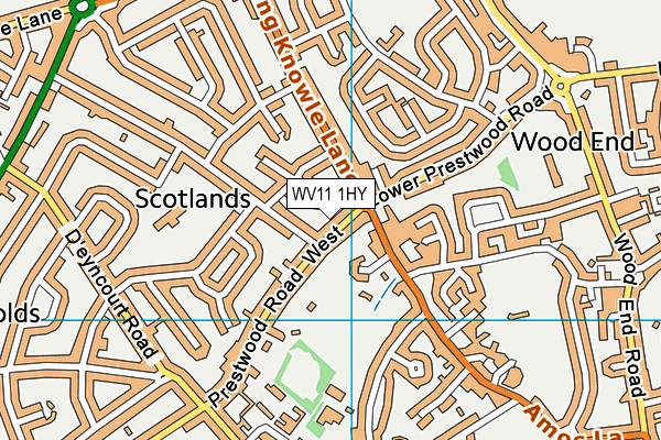 WV11 1HY map - OS VectorMap District (Ordnance Survey)