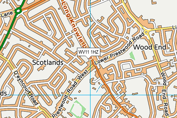 WV11 1HZ map - OS VectorMap District (Ordnance Survey)