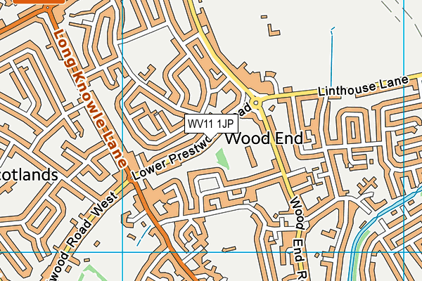 WV11 1JP map - OS VectorMap District (Ordnance Survey)