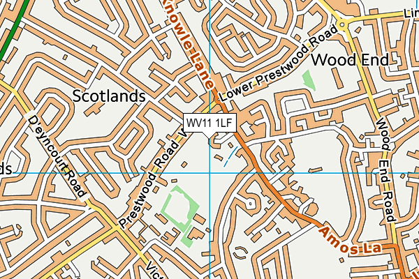 WV11 1LF map - OS VectorMap District (Ordnance Survey)