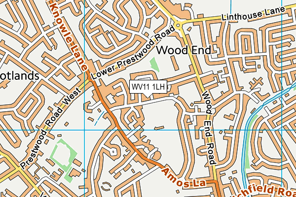 WV11 1LH map - OS VectorMap District (Ordnance Survey)