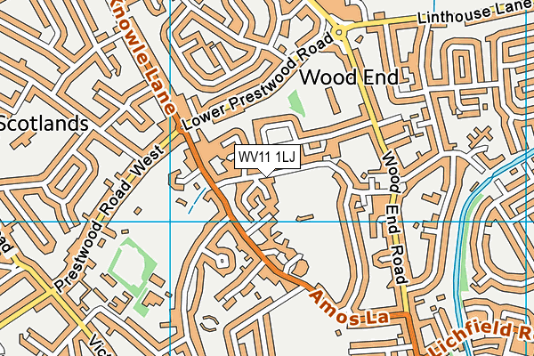 WV11 1LJ map - OS VectorMap District (Ordnance Survey)