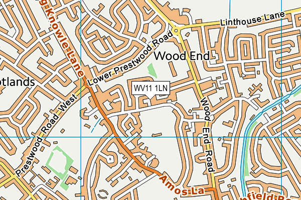 WV11 1LN map - OS VectorMap District (Ordnance Survey)