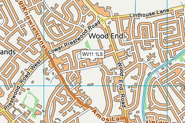 WV11 1LS map - OS VectorMap District (Ordnance Survey)