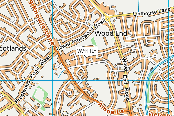 WV11 1LY map - OS VectorMap District (Ordnance Survey)