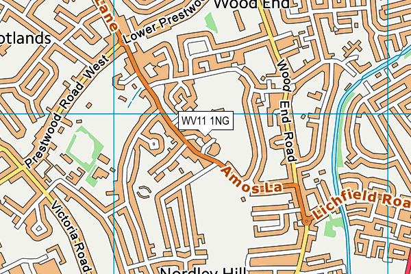 WV11 1NG map - OS VectorMap District (Ordnance Survey)