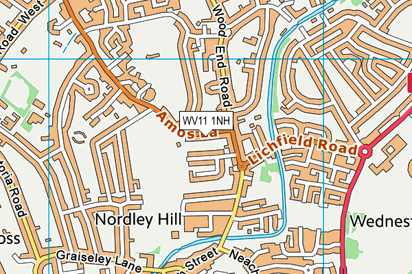 WV11 1NH map - OS VectorMap District (Ordnance Survey)