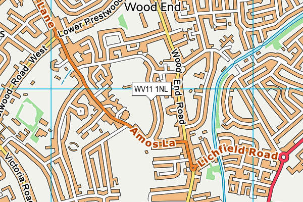 WV11 1NL map - OS VectorMap District (Ordnance Survey)