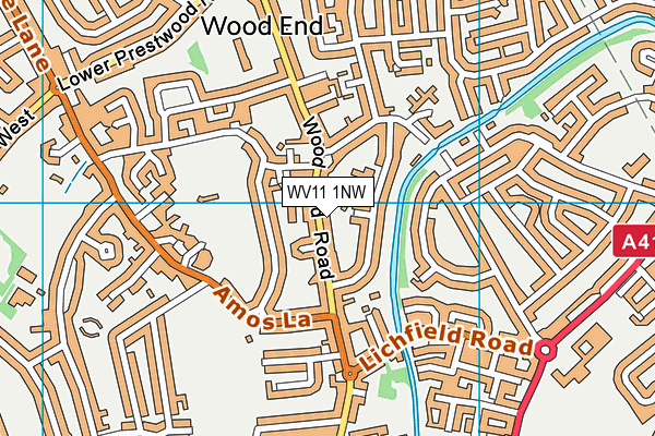 WV11 1NW map - OS VectorMap District (Ordnance Survey)