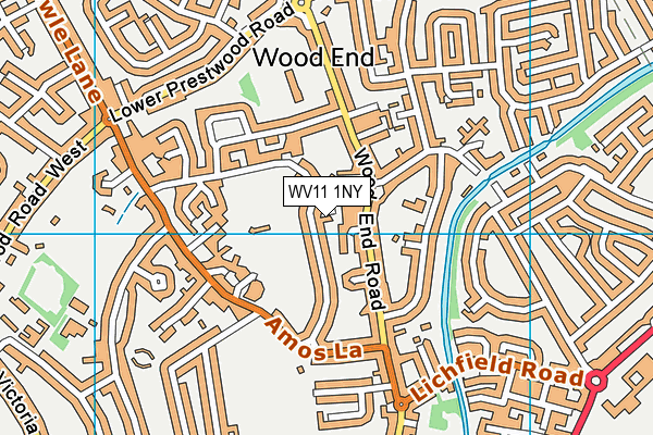 WV11 1NY map - OS VectorMap District (Ordnance Survey)