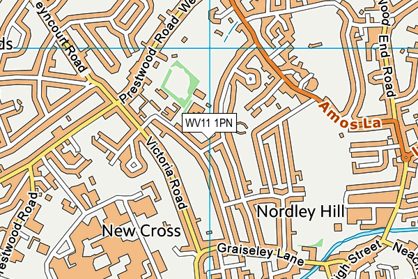 WV11 1PN map - OS VectorMap District (Ordnance Survey)