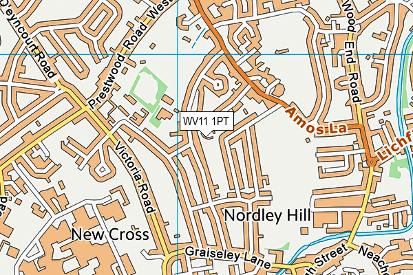 WV11 1PT map - OS VectorMap District (Ordnance Survey)