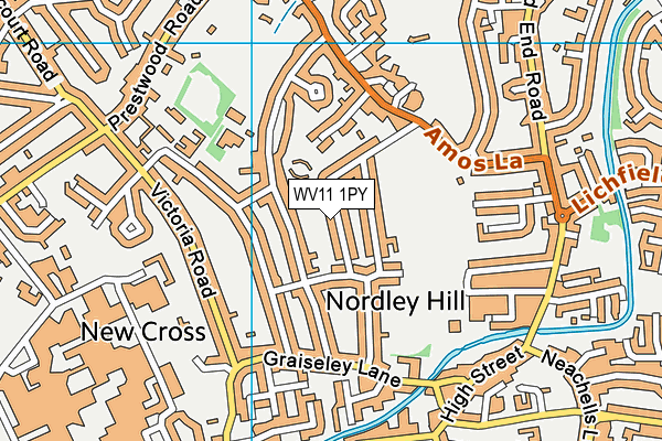 WV11 1PY map - OS VectorMap District (Ordnance Survey)